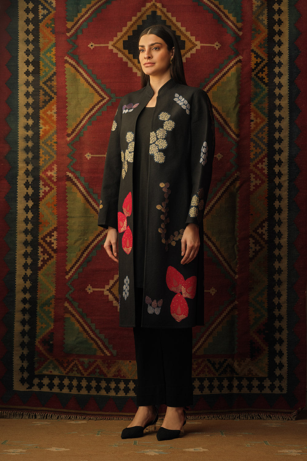 Banaras Bloom multicolour applique jacket - image 2