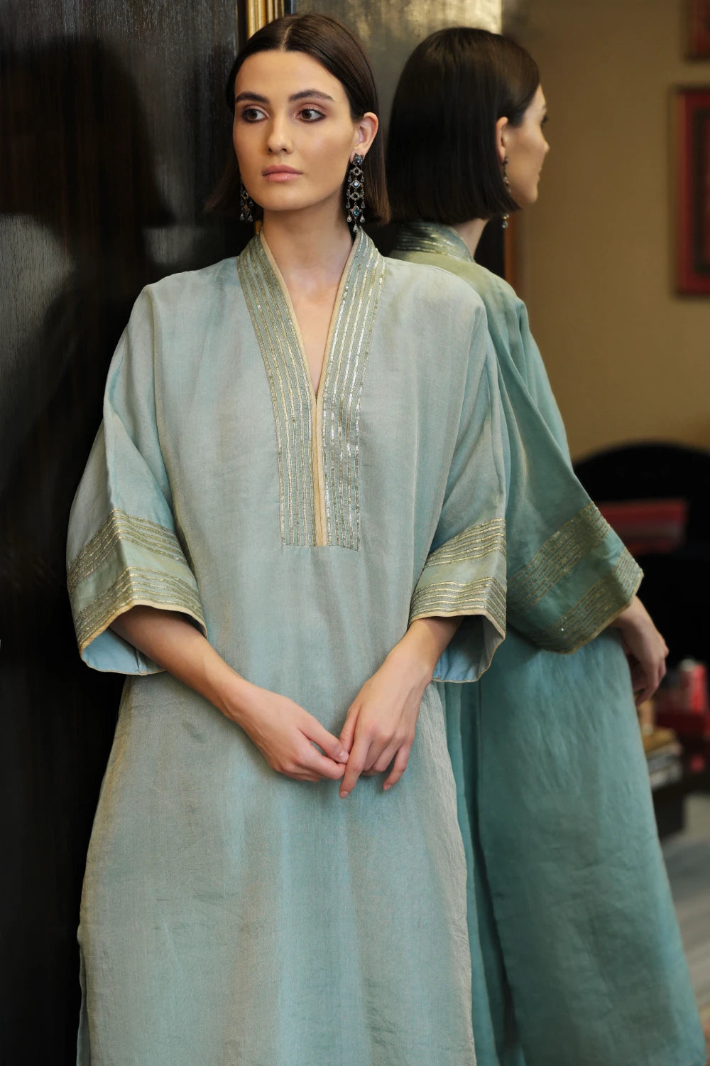 'Falak' kora tissue phiran blue lagoon