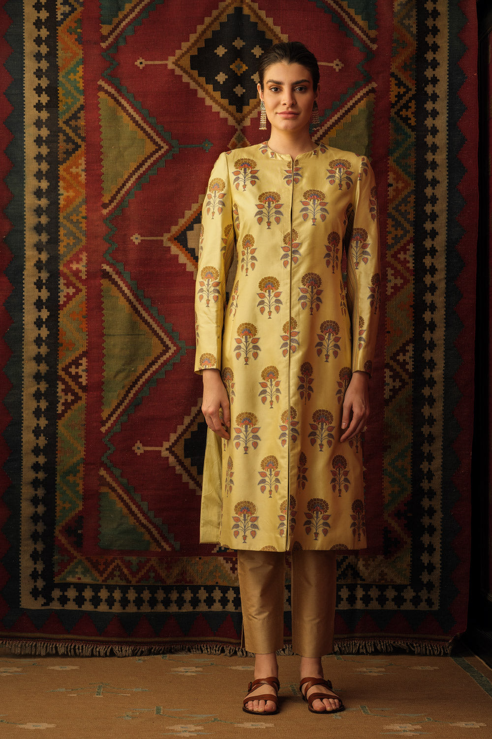 Meenakari 'latifa' motif silk brocade jacket