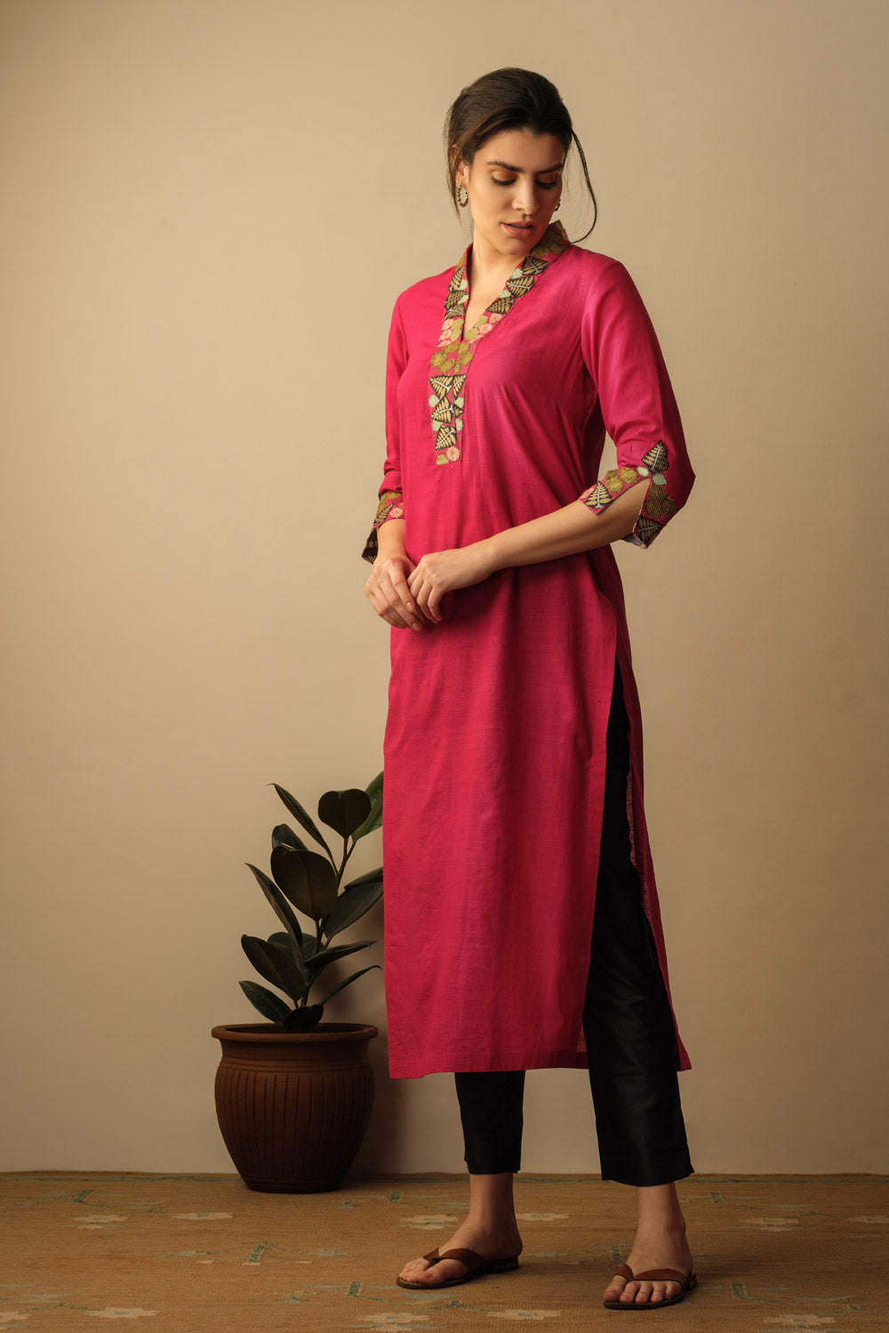 Applique neck tunic - image 2