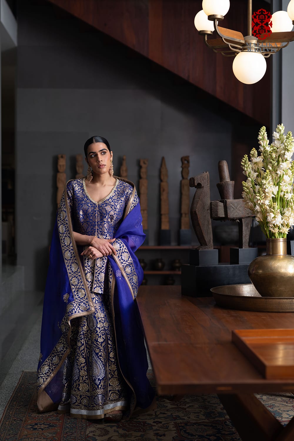 'Ameeran' Banarsi gharara embroidered set