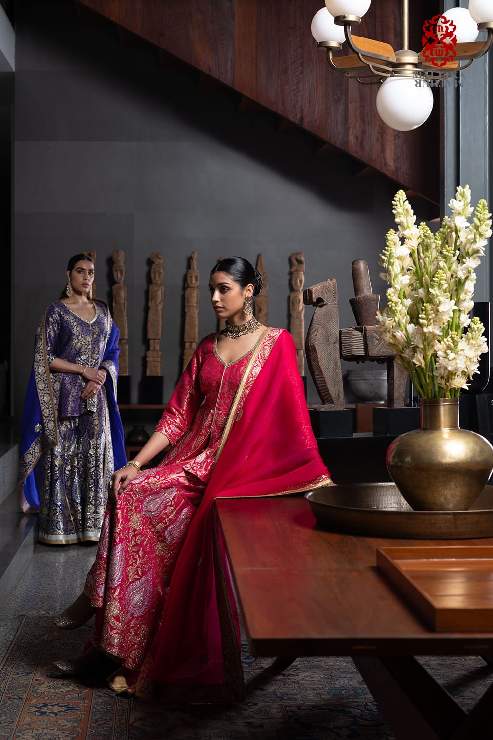 'Ameeran' Banarsi gharara embroidered set - image 3