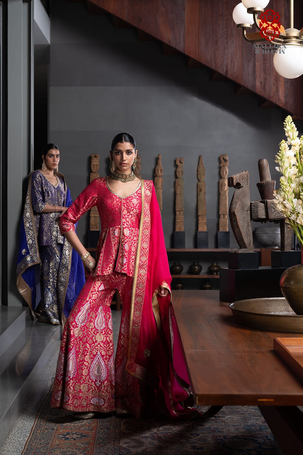 'Ameeran' Banarsi gharara embroidered set
