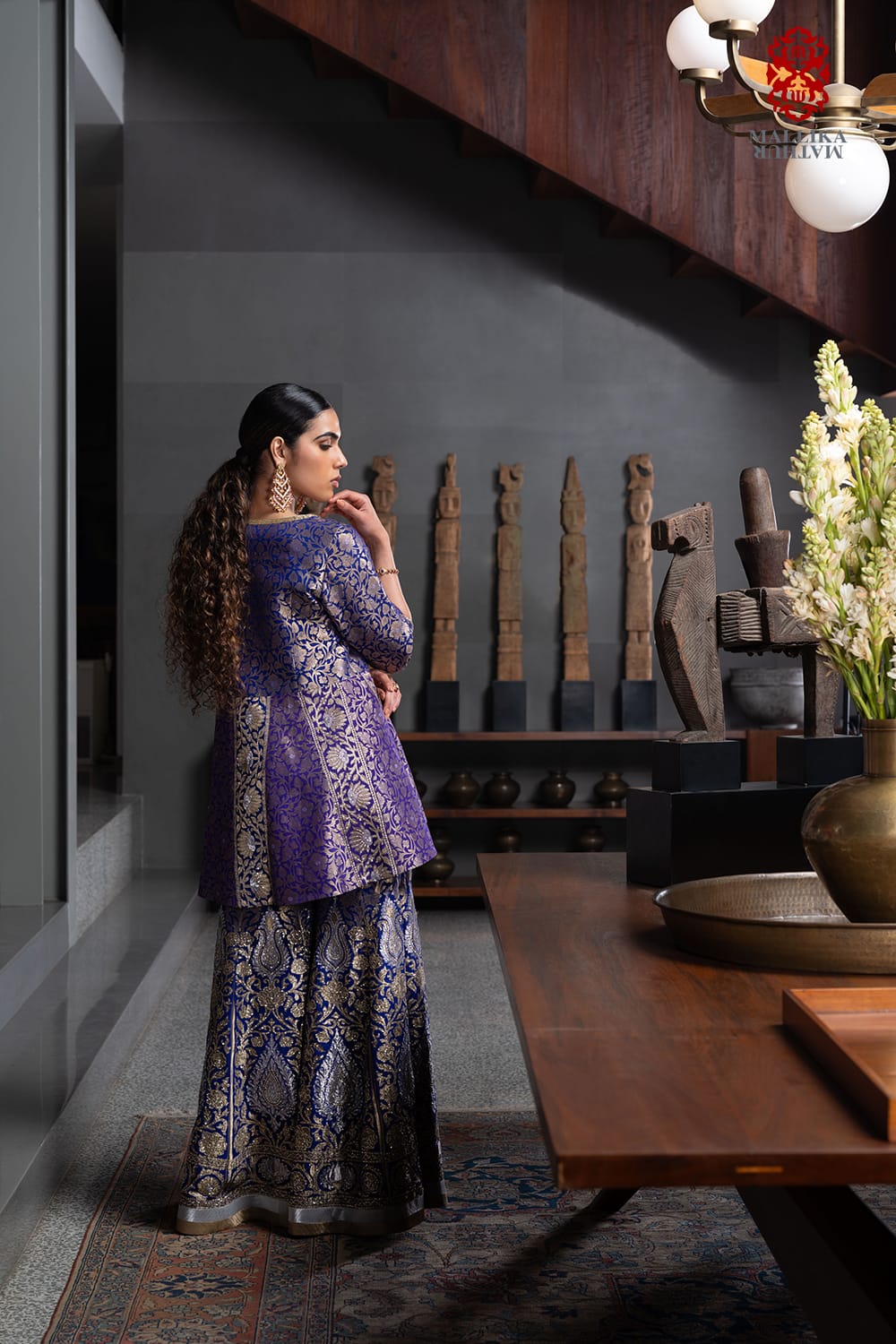 'Ameeran' Banarsi gharara embroidered set - image 3
