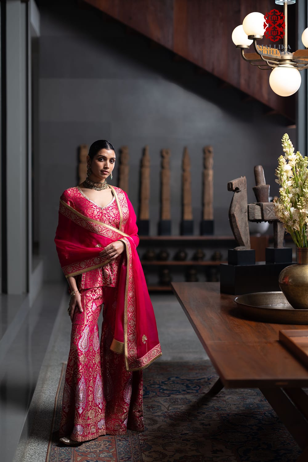 'Ameeran' Banarsi gharara embroidered set