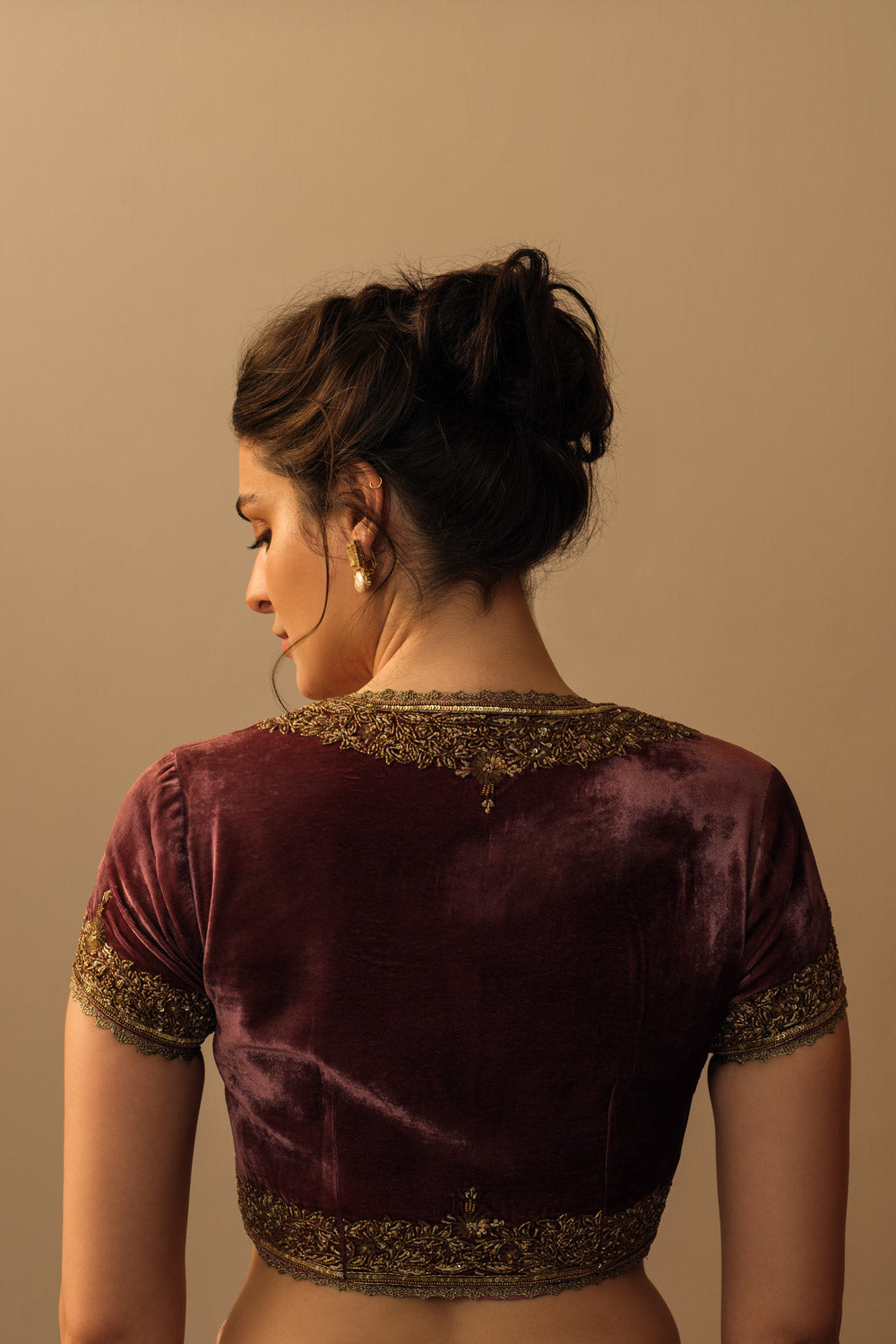 Velvet koti old rose and gold - image 2