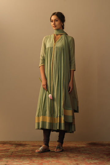 Sufi anarkali aquamarine