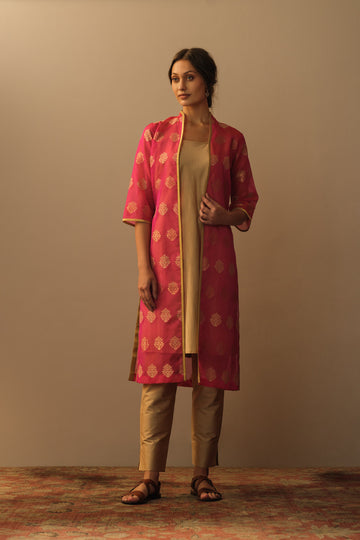 Kora kimono jacket coral