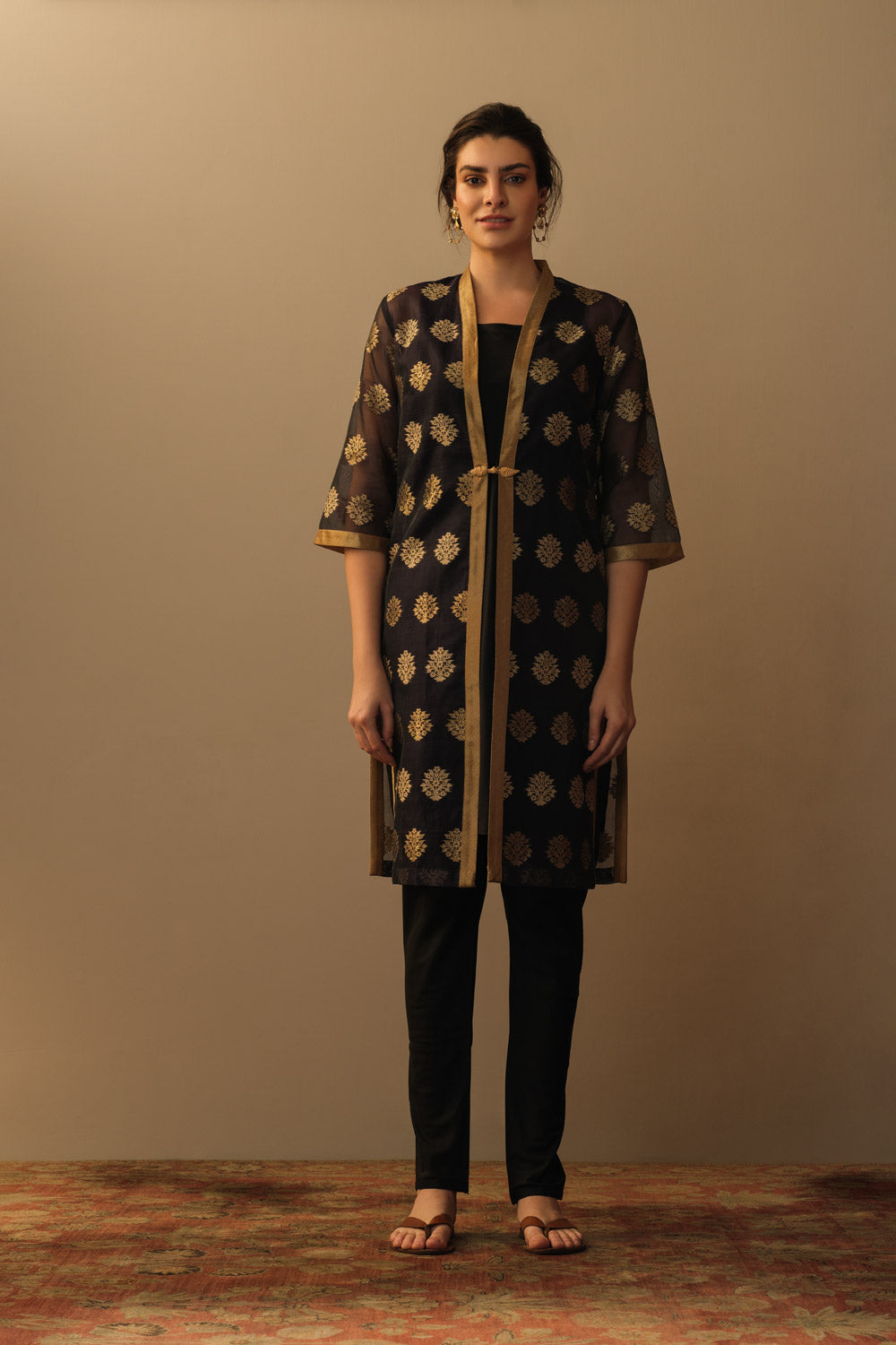Kora kimono jacket black