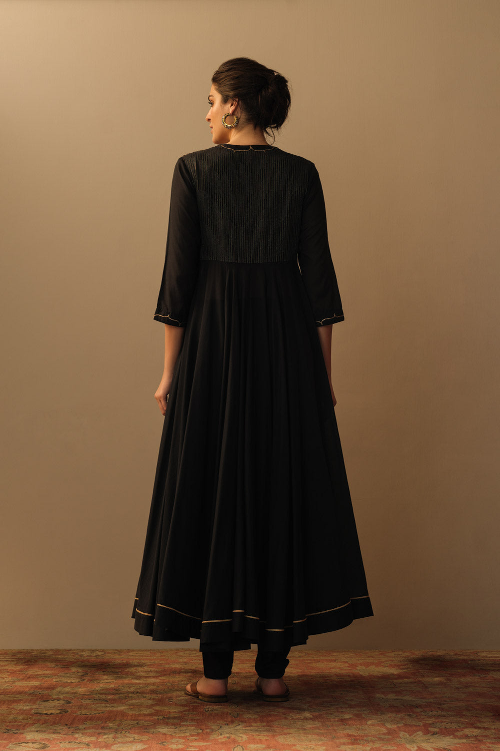 Moroccan embroidered anarkali black - image 2