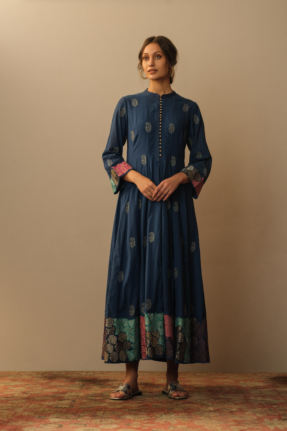 'Shabnam' applique embroidered anarkali