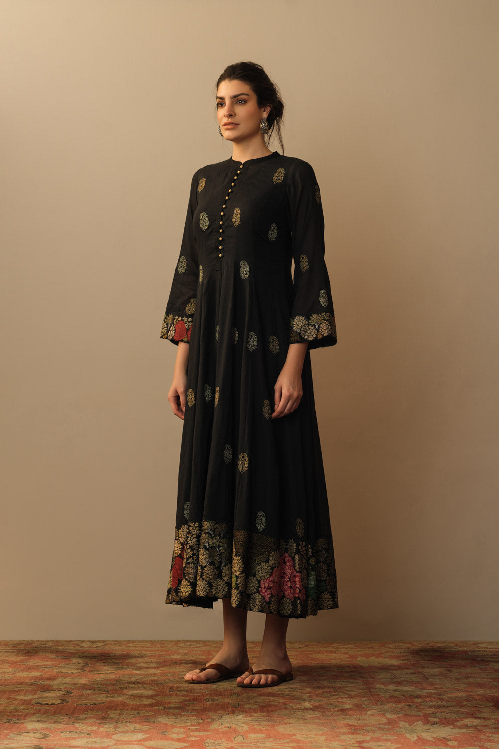 'Shabnam' applique embroidered anarkali - image 3