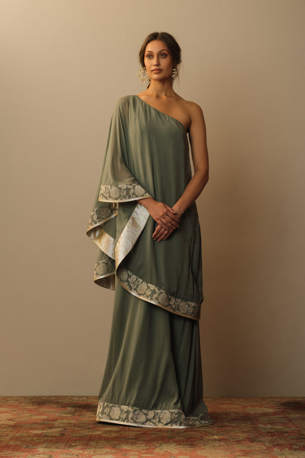 Toga dress grey georgette - image 3