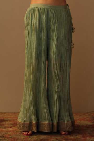 Silk sharara aquamarine