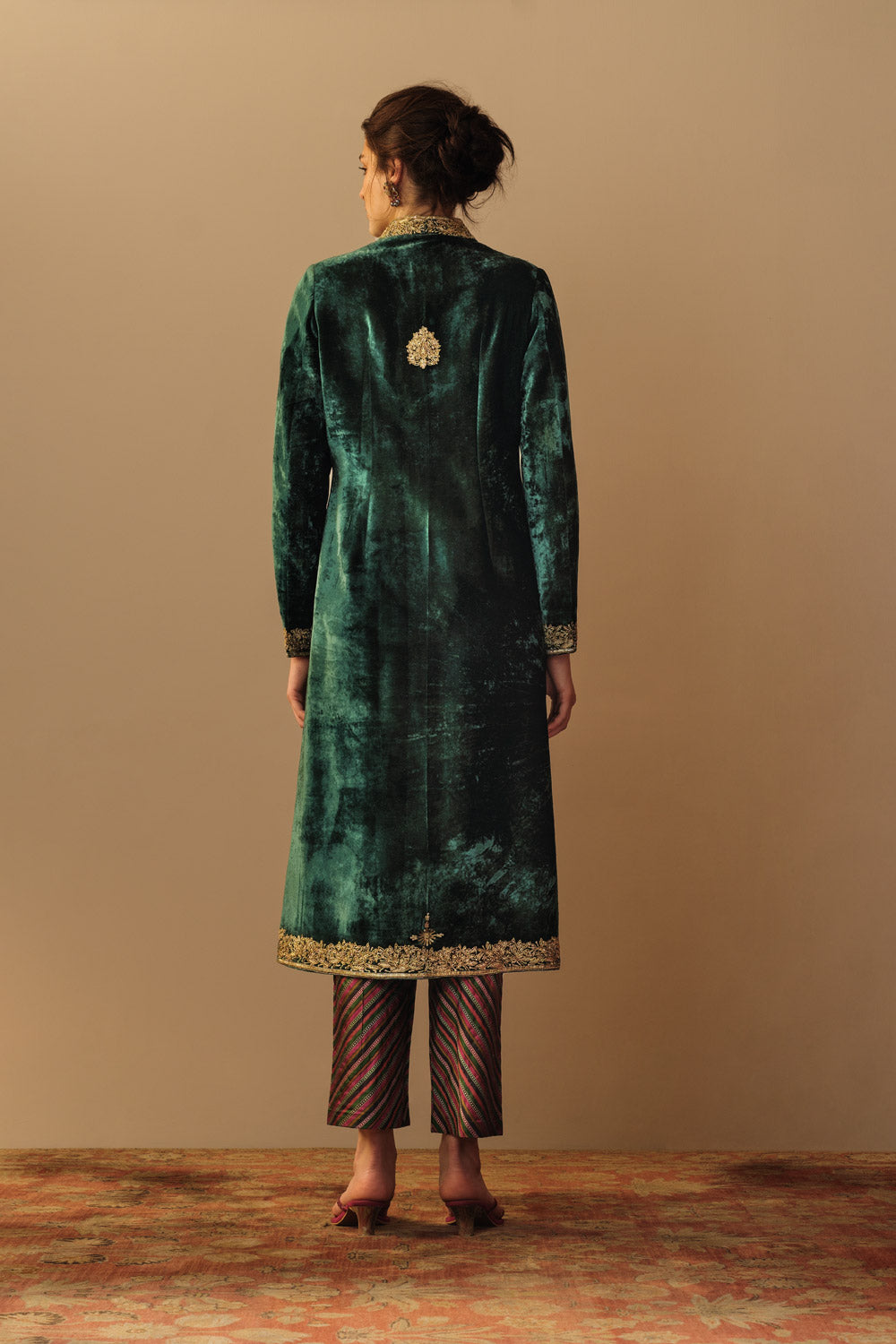 'ZIBA' velvet jacket emerald green - image 4