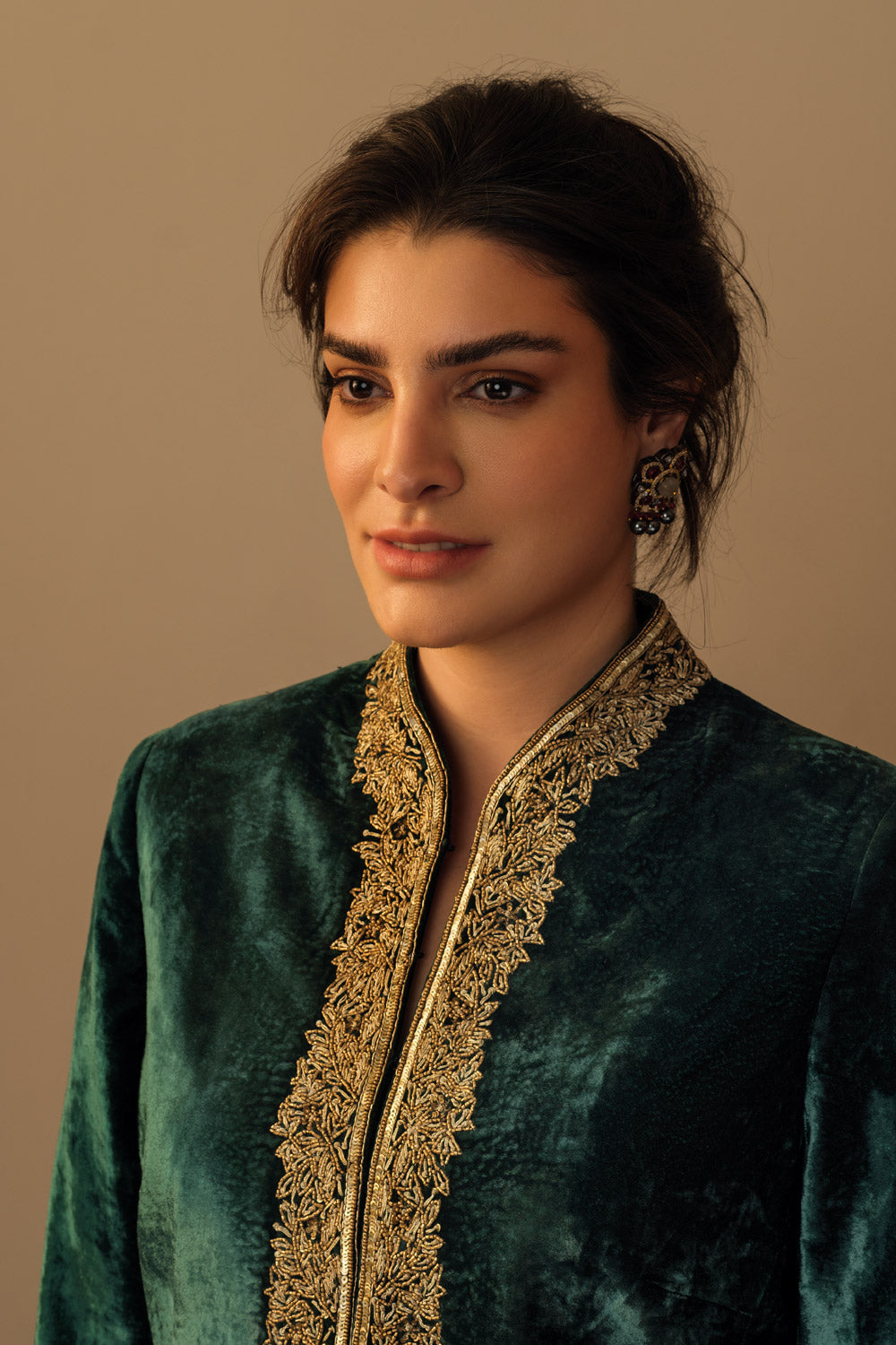 'ZIBA' velvet jacket emerald green - image 2