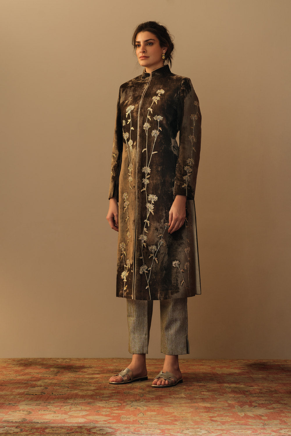'Sweet Cilely' velvet jacket burnt gold - image 3