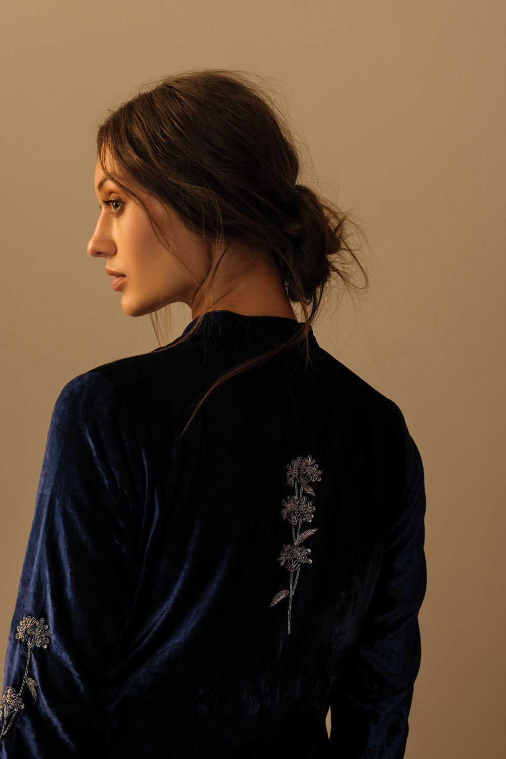 Velvet tunic saphire blue 'Sweet Cicely' - image 3