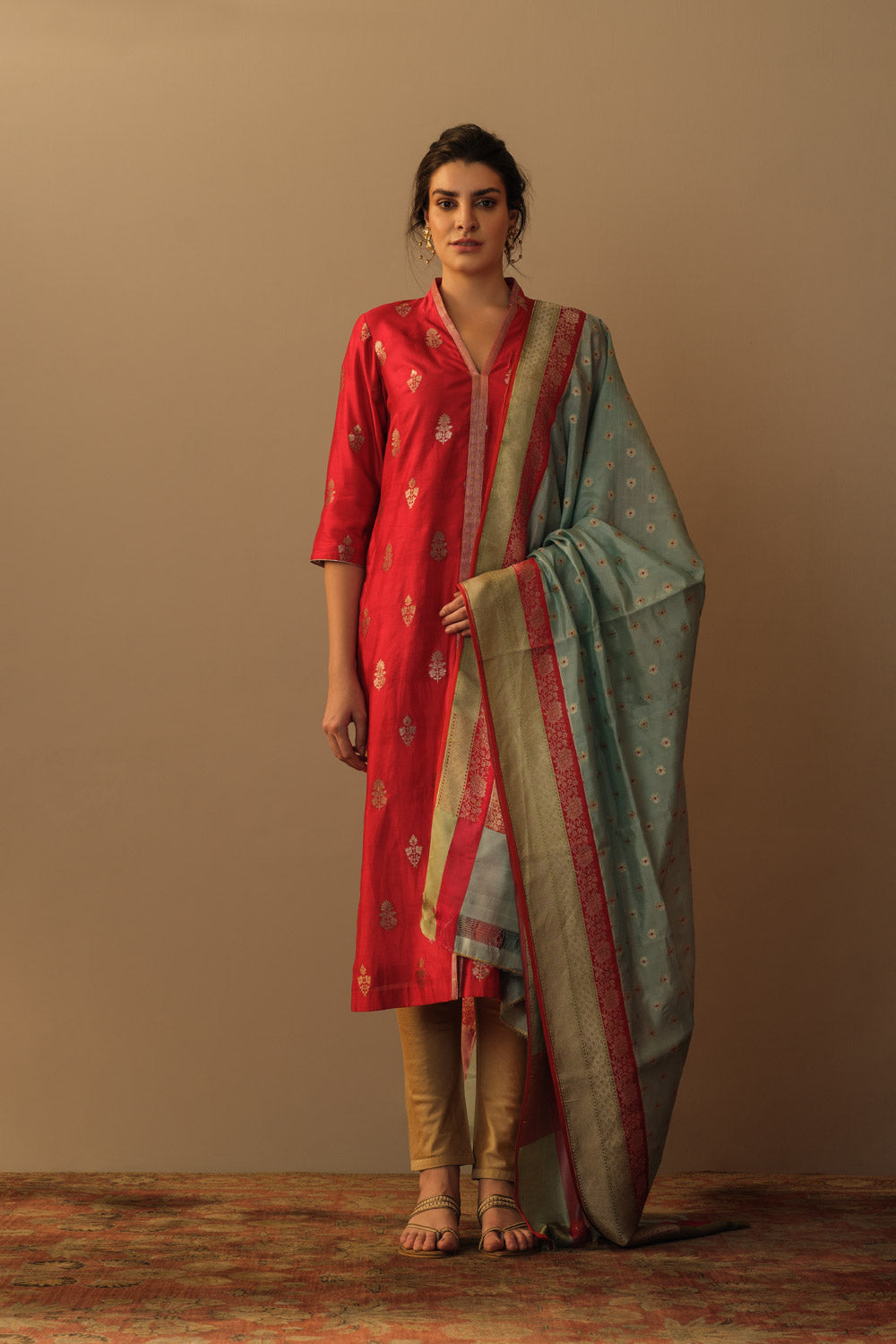 Miniature mughal motif dupatta