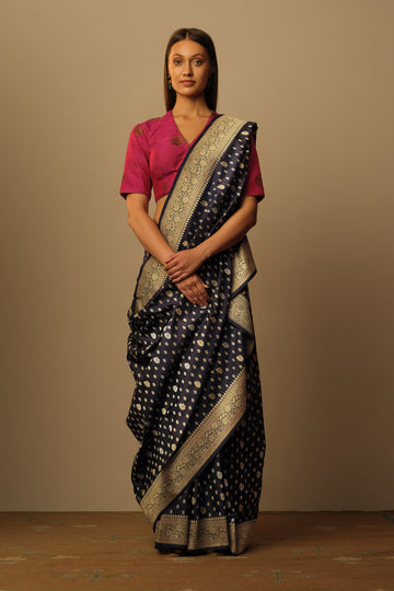 Mughal flower buti saree