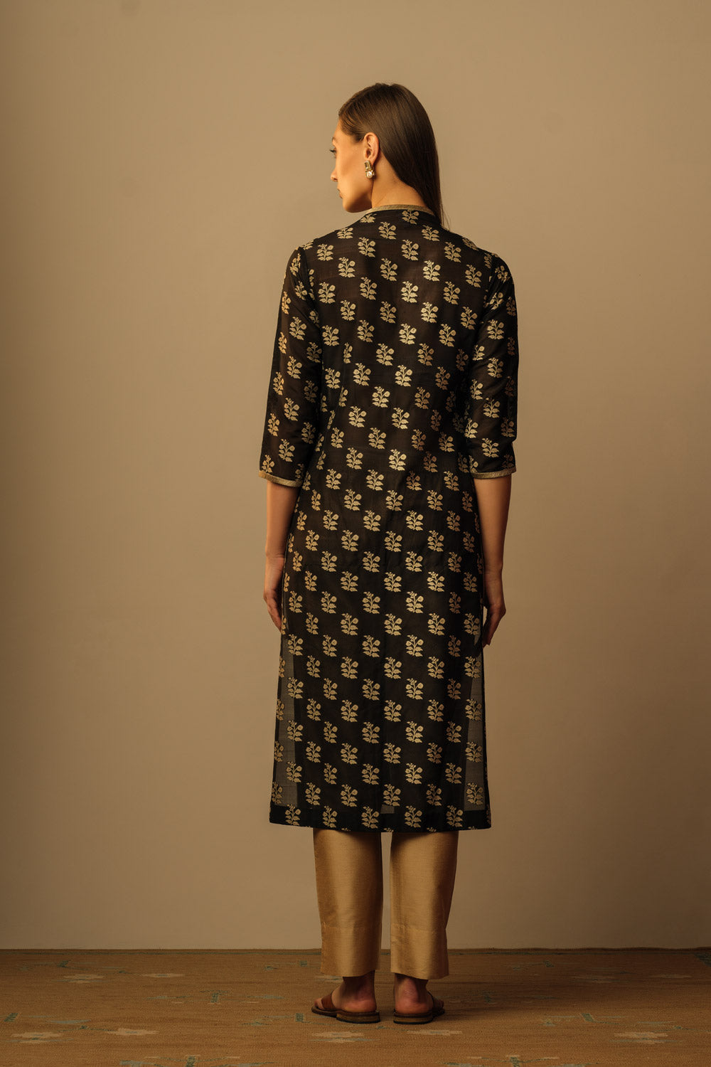 Mughal buti tunic black - image 3